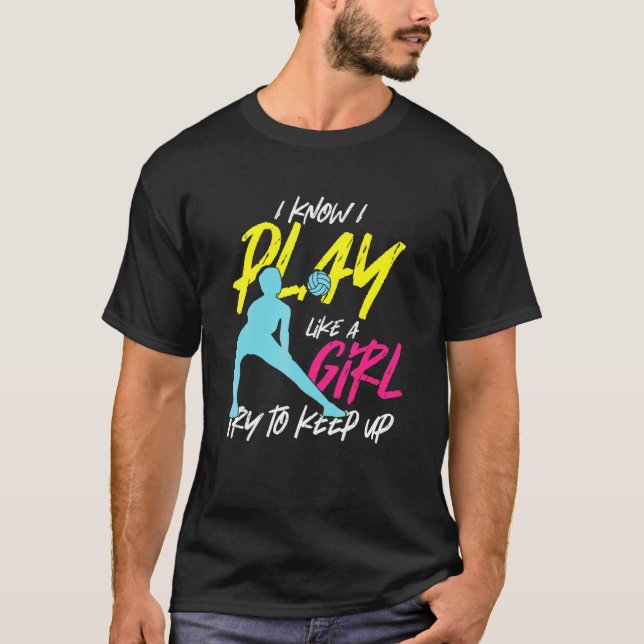 Volleyball Player Girl Coach Team Ball Sports Trai T-Shirt (Front)