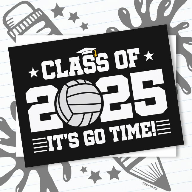 Volleyball Player Graduation Class of 2025 Senior Postcard (Creator Uploaded)