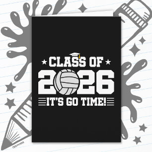 Volleyball Player Graduation Class of 2026 Senior Card