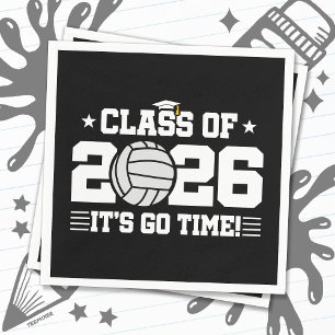 Volleyball Player Graduation Class of 2026 Senior Napkin
