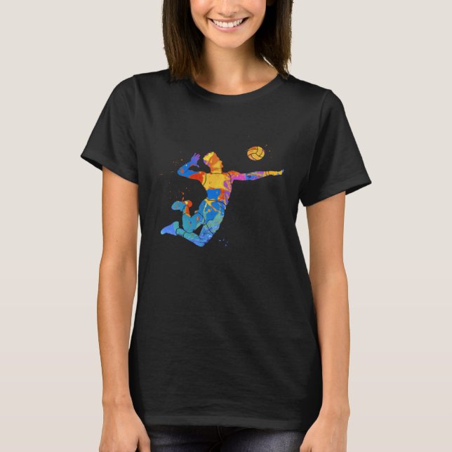 Volleyball Player Graphic  Sport Volley Clothing T-Shirt (Front)