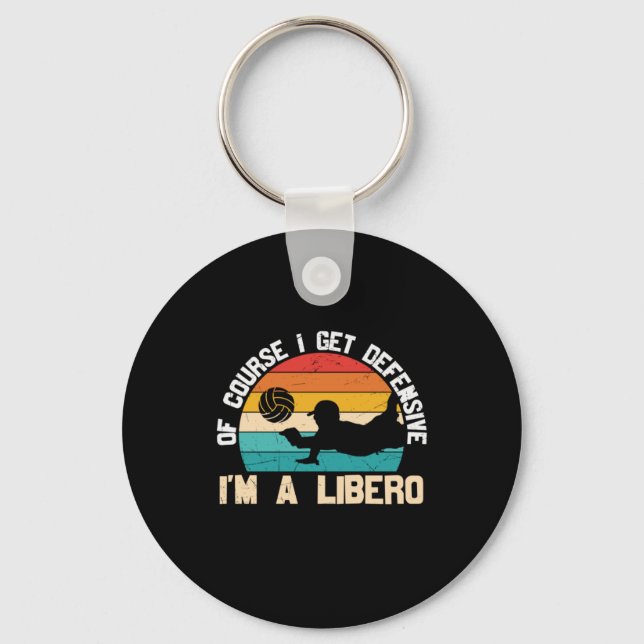 Volleyball Player | I Am A Libero Key Ring (Front)