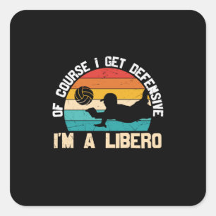 Volleyball Player I Am A Libero Square Sticker