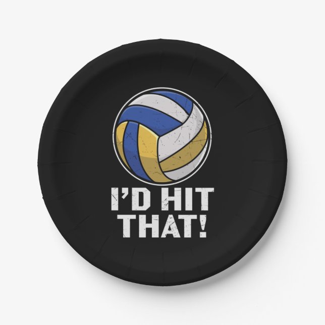 Volleyball Player | I Would Hit That Paper Plate (Front)