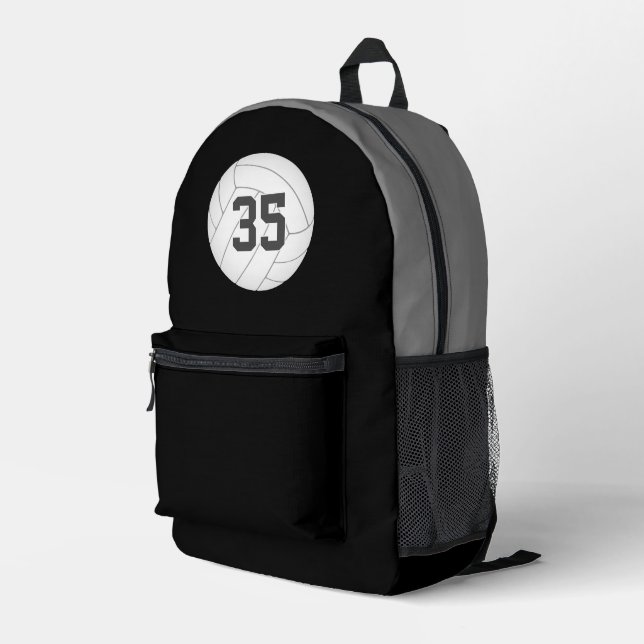 volleyball player jersey number ANY colour Printed Backpack (Back Corner Right)