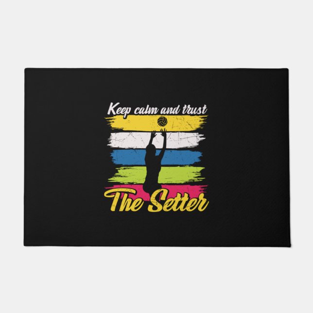 Volleyball Player | Keep Calm And Trust Doormat (Front)