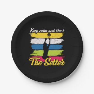 Volleyball Player Keep Calm And Trust Paper Plate