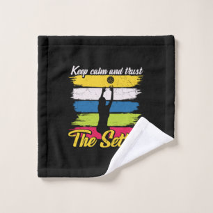 Volleyball Player Keep Calm And Trust Wash Cloth