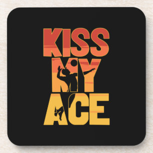 Volleyball Player Kiss My Ace Coaster
