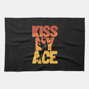Volleyball Player Kiss My Ace Tea Towel