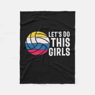 Volleyball Player Let Do This Girls Fleece Blanket