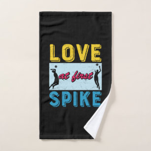 Volleyball Player   Love At First Spike Hand Towel