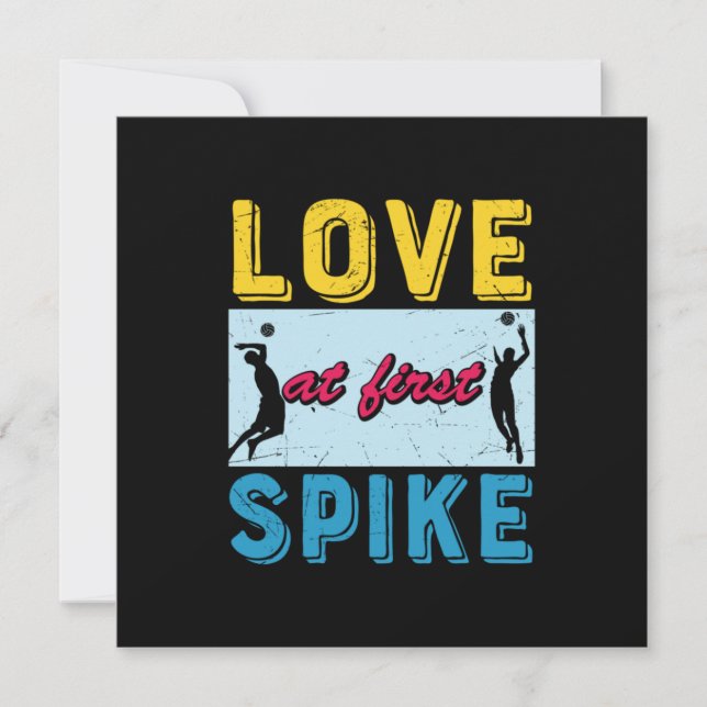 Volleyball Player | Love At First Spike Invitation (Front)