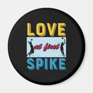 Volleyball Player Love At First Spike Magnet