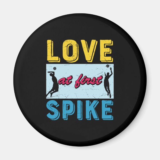 Volleyball Player | Love At First Spike Magnet (Front)