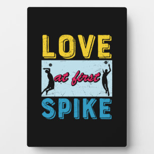 Volleyball Player Love At First Spike Plaque