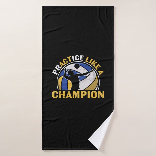 Volleyball Player | Practice Like A Champion Bath Towel (Bath Towel)