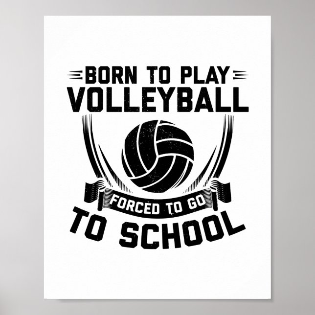 Volleyball Player Sayings | Team Coach Sport Gift Poster (Front)