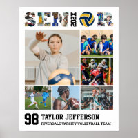 Volleyball Player Senior Sports Team Photo Collage