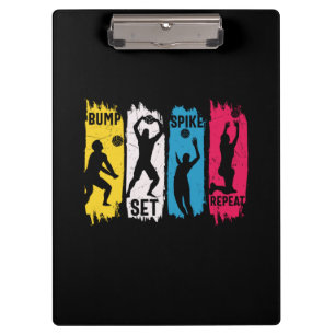 Volleyball Player Set Spike Repeat Clipboard