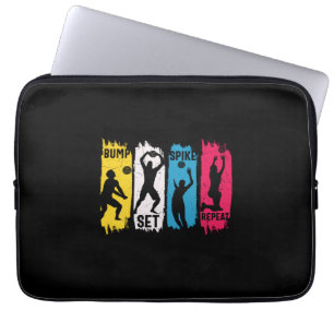 Volleyball Player Set Spike Repeat Laptop Sleeve