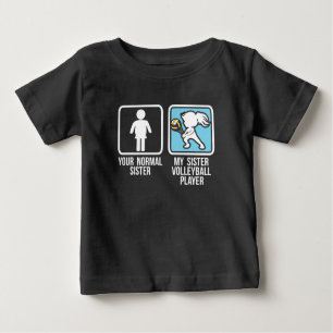 Volleyball Player Sister Baby T-Shirt