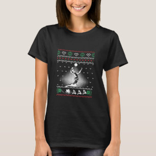 Volleyball Player Sport  Ugly Christmas T-Shirt