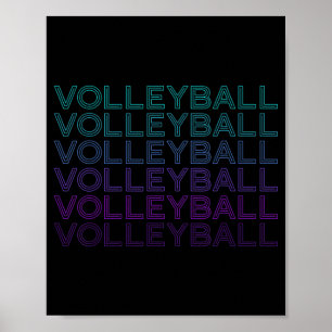 Volleyball Player Team Coach Trainer Retro  Poster