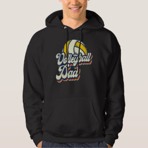 Volleyball Player Team Dad Father Retro Vintage Vo Hoodie