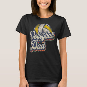 Volleyball Player Team Dad Father Retro Vintage Vo T-Shirt