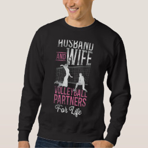 Volleyball Player Team Husband Wife Marriage Weddi Sweatshirt