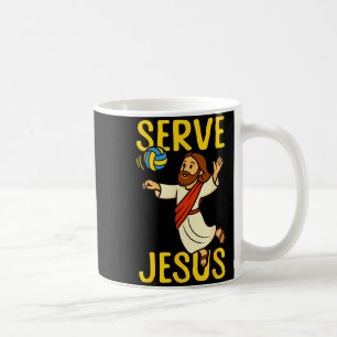 Volleyball Player Team Jesus Serve Jesus  Coffee Mug
