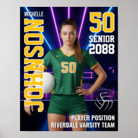 Volleyball Player Team Photo Custom Sports Senior
