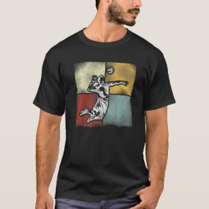Volleyball Player Team Retro Vintage T-Shirt
