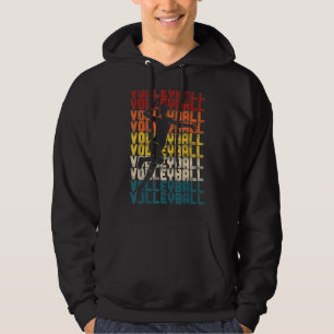 Volleyball Player Team Retro Vintage Volleyball Hoodie