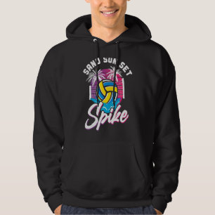 Volleyball Player Team Vintage Retro 90s 80s Sand Hoodie