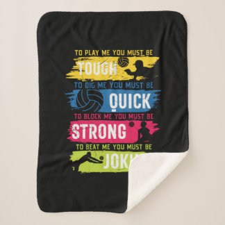 Volleyball Player | Tough Quick Strong Sherpa Blanket