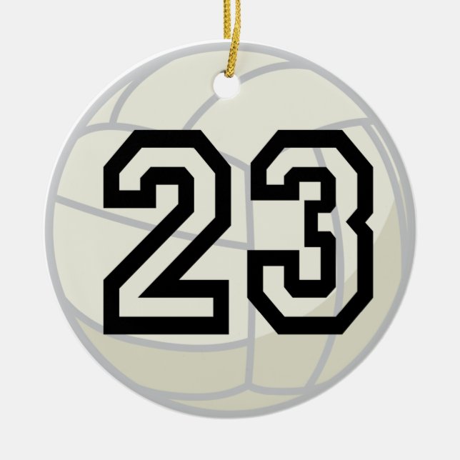Volleyball Player Uniform Number 23 Ornament (Front)