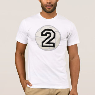 Volleyball Player Uniform Number 2 Gift T-Shirt