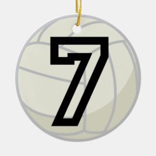 Volleyball Player Uniform Number 7 Ornament