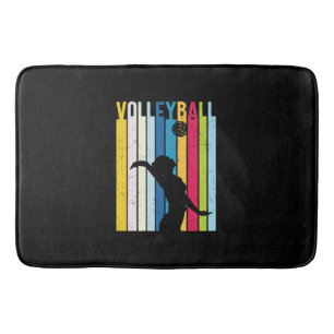 Volleyball Player Vintage Volleyball Bath Mat