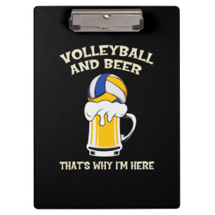 Volleyball Player Volleyball And Beer Clipboard