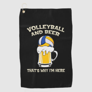 Volleyball Player   Volleyball And Beer Golf Towel