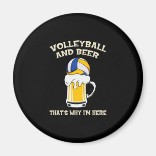 Volleyball Player   Volleyball And Beer Magnet