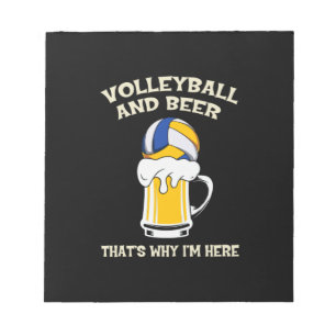 Volleyball Player   Volleyball And Beer Notepad
