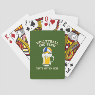 Volleyball Player Volleyball And Beer Playing Cards