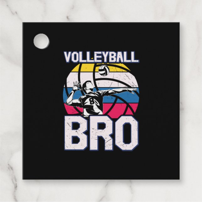 Volleyball Player | Volleyball Bro Favour Tags (Front)