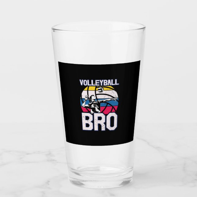 Volleyball Player | Volleyball Bro Glass (Front)
