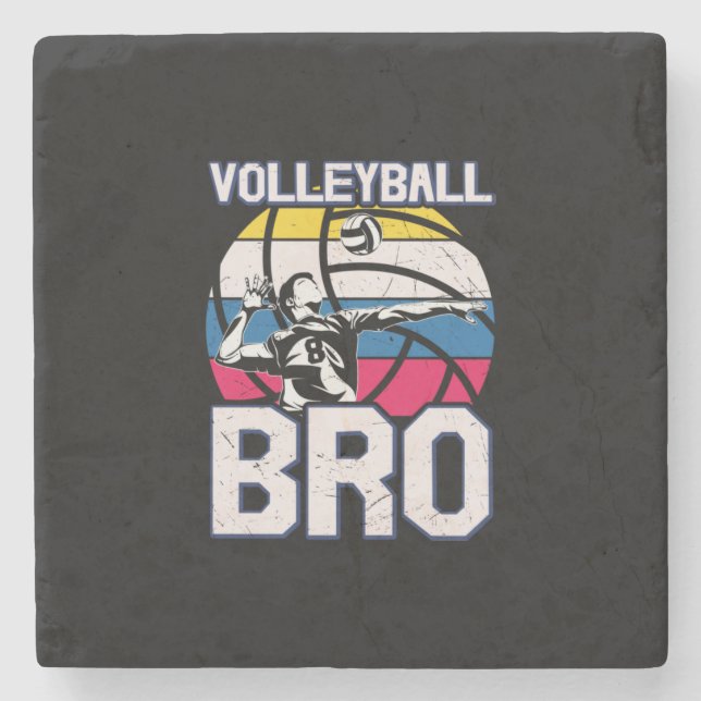 Volleyball Player | Volleyball Bro Stone Coaster (Front)