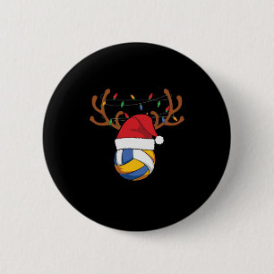 Volleyball Player Volleyball Christmas 6 Cm Round Badge